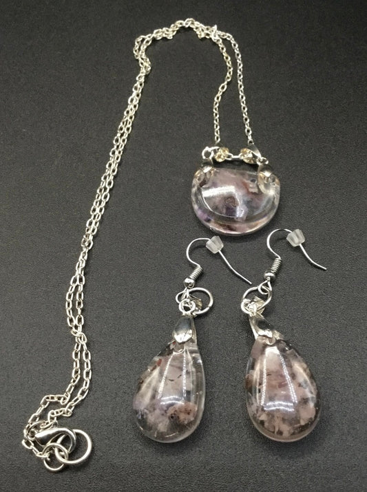 Amethyst Necklace & Earrings Set