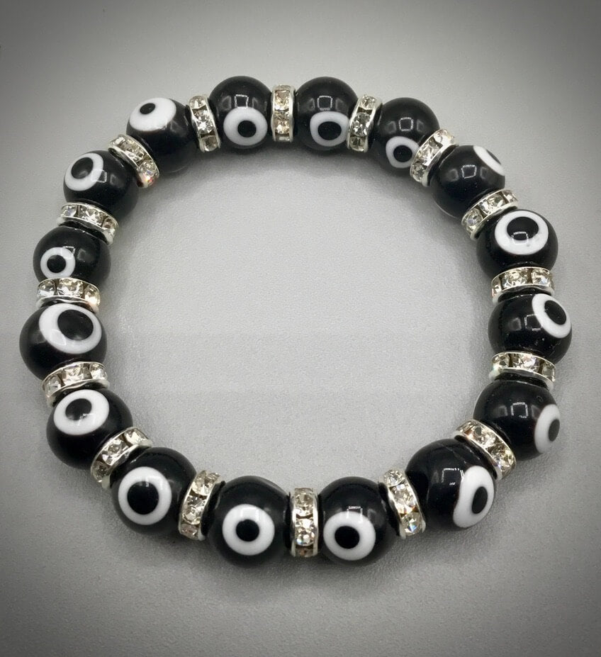 Evil Eye Glass Bead Bracelets