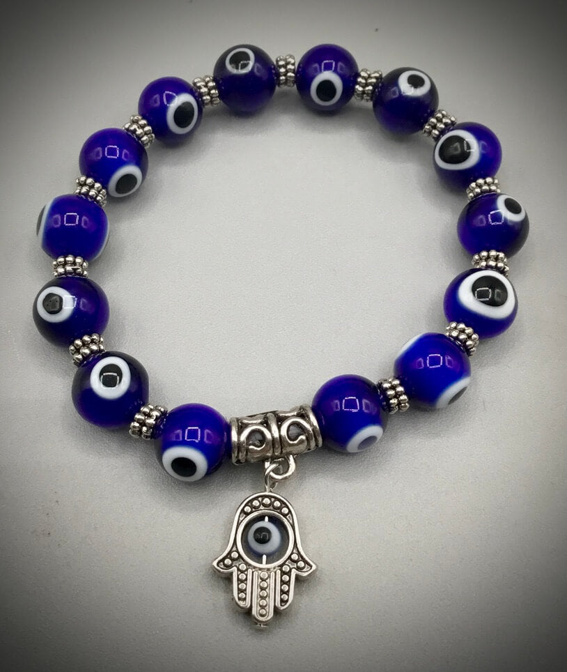 Evil Eye Glass Bead Bracelets