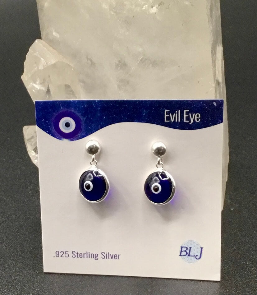 Evil Eye Studs - Sterling Silver