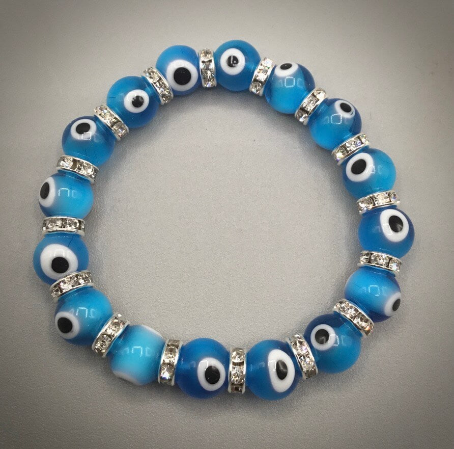 Evil Eye Glass Bead Bracelets