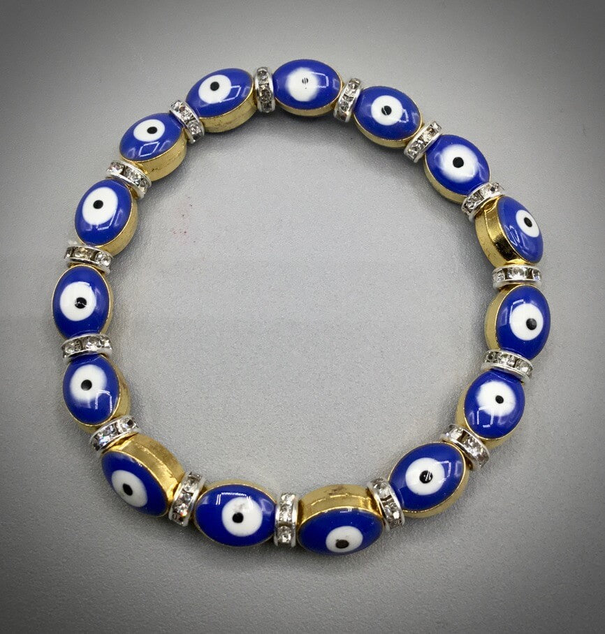 Evil Eye Glass Bead Bracelets