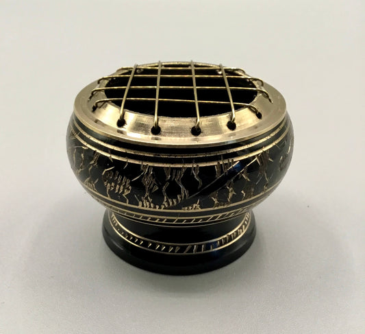 Brass Incense Burner with Mesh Top
