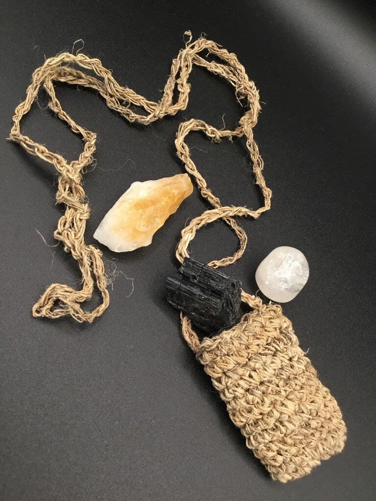Pouch for Crystals ~ Hemp ~ 1.5" x 2.5"